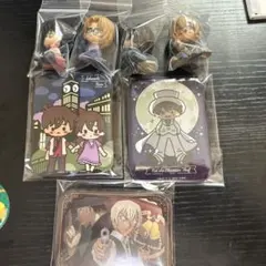 匿名配送　名探偵コナン一番くじ缶バッチ3点、ちぢませ隊4体