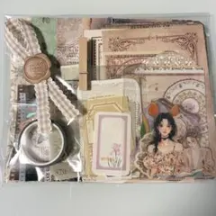 «お試し価格»おすそ分け コラージュ素材 シール 紙モノ 30点