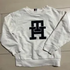 トミーヒルフィガー　ホワイトロゴトレーナー　104cm