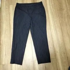 GU ストライプスラックス ネイビー