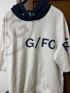 G/FORE フード付きシャツ ホワイト/ネイビー