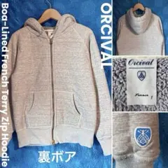 希少　ORCIVAL オーシバル　裏ボアフレンチテリージップパーカー　グレー１