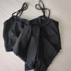 MURUAブラックビスチェ フリンジ付き