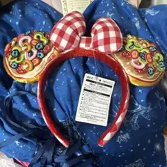 ディズニー　ピザカチューシャ 赤チェック