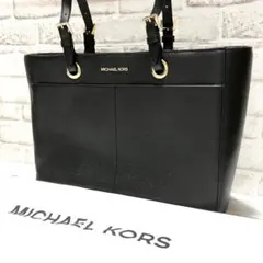新品未使用品✦MICHAEL KORS COMMUTER TOTE 本革 黒×金