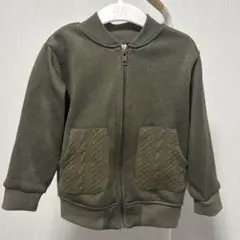 petit main ジップアップジャケット 100cm オリーブグリーン