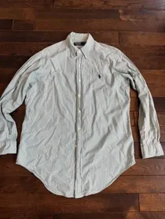 Polo by Ralph Lauren ギンガムチェックBDシャツM グリーン