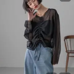 ローリーズファーム　シャーリングシアーラッセルプルオーバー　シアーシャツのサムネイル