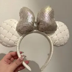 ディズニーカチューシャ　ミニー　白