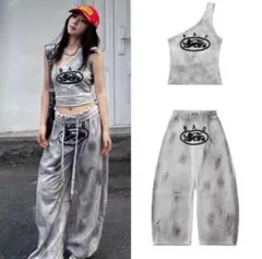 BADBLOOD 韓国Y2K グランジ セットアップ グレー 2026年最新】BadBlood セットアップの人気アイテム - メルカリ