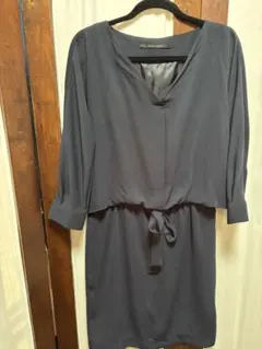 YECCA VECCA ネイビー ひざ丈ワンピース