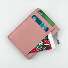 新品 進化形ポケット財布 本革 フラグメントケース ピンク ミニ財布 高級 女性