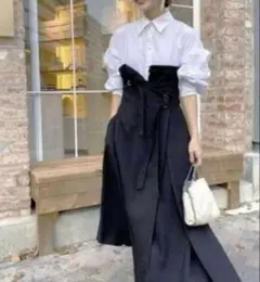 Ameri LADY FISHBONE DRESS ホワイト 白 - メルカリ