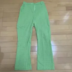 グリーンチェック スラックス サイズ4
