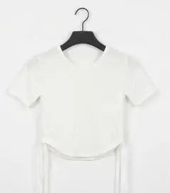 DHOLIC サイドドロスト 半袖Tシャツ ピンク、アイボリー 2点セットのサムネイル