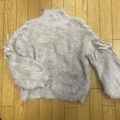 INGNI ボリュームスリーブ ニット　薄ピンク