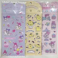 【3枚】サンリオキャラクター ポムポムプリン マイメロ クロミ シールセット