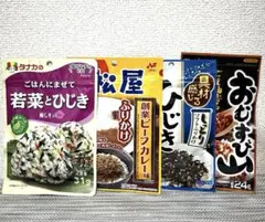 ふりかけまとめ売り　おむすび山　若菜とひじき　　　　松屋カレー味　しっとりひじきのサムネイル