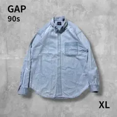 GAP DENIM デニムBDシャツ 香港製XL相当OLD GAP 90s 長袖