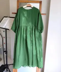 カジュアル オフィス 通勤 aラインワンピース マキシ丈 大きいサイズ