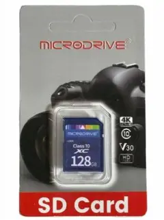MICRODRIVE 128GB Class 10 V30 4K SDカード