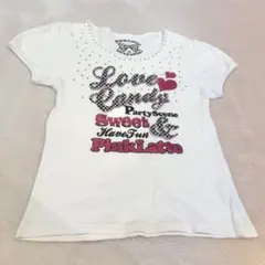 PINK-latte Tシャツ キラキラ 白 平成 ギャル 00s 希少