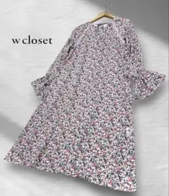 w closet ダブルクローゼット（F）花柄 シフォン ロング カーディガンのサムネイル