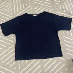 chocol raffine robe ポケット付きTシャツ ネイビー Fのサムネイル