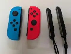 NintendoSwitch Joy-Con ネオンブルー/レッド、ストラップ付