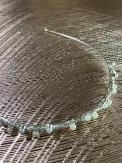パールとクリスタルのヘアバンド