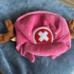 ピンクのキャラクター帽子 耳付き