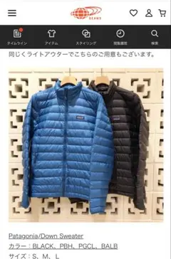 Patagonia ダウンセーター ブルー M パタゴニア BALB