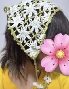 ハンドメイド　お花のバブーシュカ⚘••┈┈┈┈••⚘••┈┈┈┈••⚘