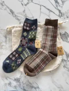 靴下屋 レディース ソックス 2足 収納袋付き