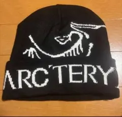 ARC'TERYX ロゴ入りビーニー 黒
