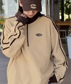 ZOZOTOWN 古着 ハーフジップ ロンT スウェット