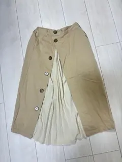 LOVETOXIC ベージュ　ロングスカート　プリーツ M（150㎝）