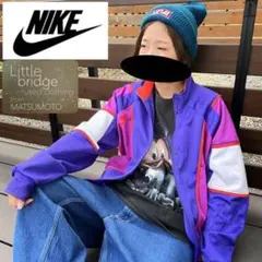 ナイキ　NIKE 激レア90s 人気カラージャージ　刺繍ロゴ入手困難一点物古着.