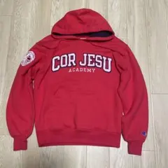 Champion authentic カレッジ パーカー 両面刺繍 レッドSのサムネイル