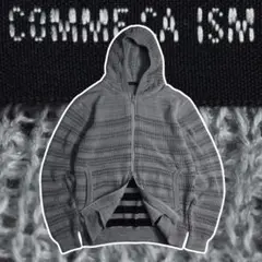 00s COMME CA ISM archive ニットジップパーカー ボーダー
