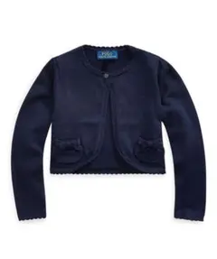 ポロラルフローレン スカラップドトリム コットン カーディガン 160 ボレロ