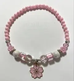 ペットアクセサリー　桜　ペット用ネックレスチャーム　ピンク色　犬用ネックレス　花