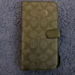 COACH モノグラム手帳型ケース グレー系 iPhone14ProMAX