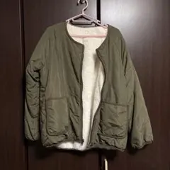 Samansa Mos2 blue ボアキルティングジャケットリバーシブル