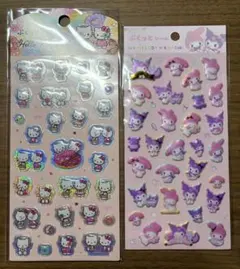 サンリオ　ぷくっとシール　キティ　マイメロ　クロミ　2点セット