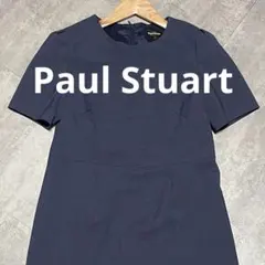 【Paul Stuart】ワンピース 半袖　ネイビー Lサイズ相当のサムネイル