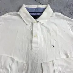 TOMMY HILFIGER ホワイト ポロシャツ Mサイズ