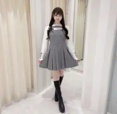 evelyn ♡ チェックプリーツOP