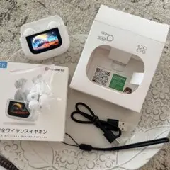 T26 ワイヤレスイヤホン ホワイト液晶画面つき