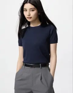 UVカットクルーネックセーター　UNIQLO